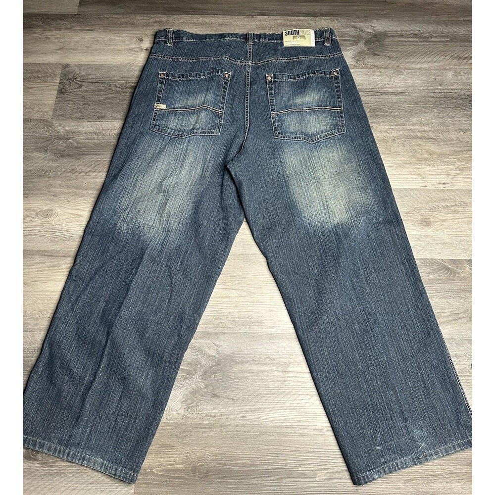 Vtg Southpole Baggy Wide Leg Jeans Mens Size 42x29.5 Blue Denim Y2K Skater